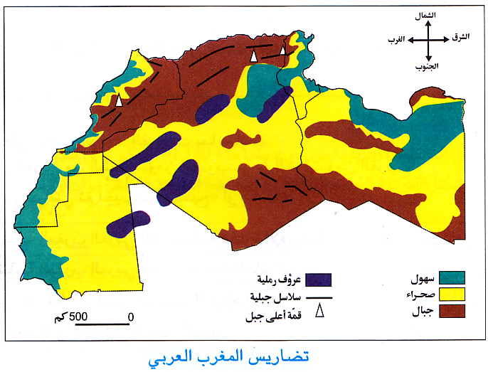 خريطة المغرب العربي - اكثر الخرائط وضوحا للمغرب العربى 14214