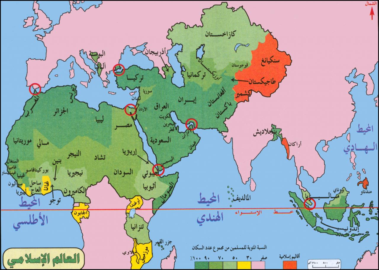 تعرف على هذه الخريطه بوضوح - خريطة العالم الاسلامي بالتفصيل 13454 2