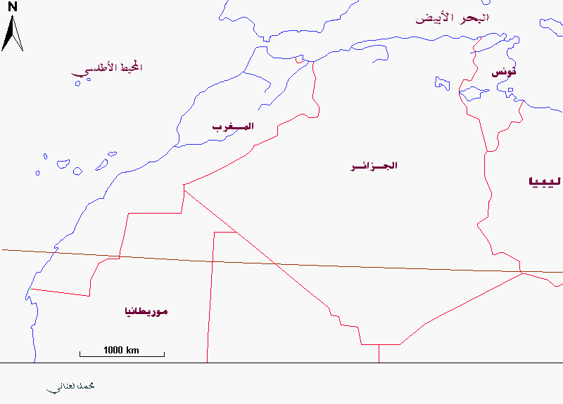 خريطة المغرب العربي - اكثر الخرائط وضوحا للمغرب العربى 14214